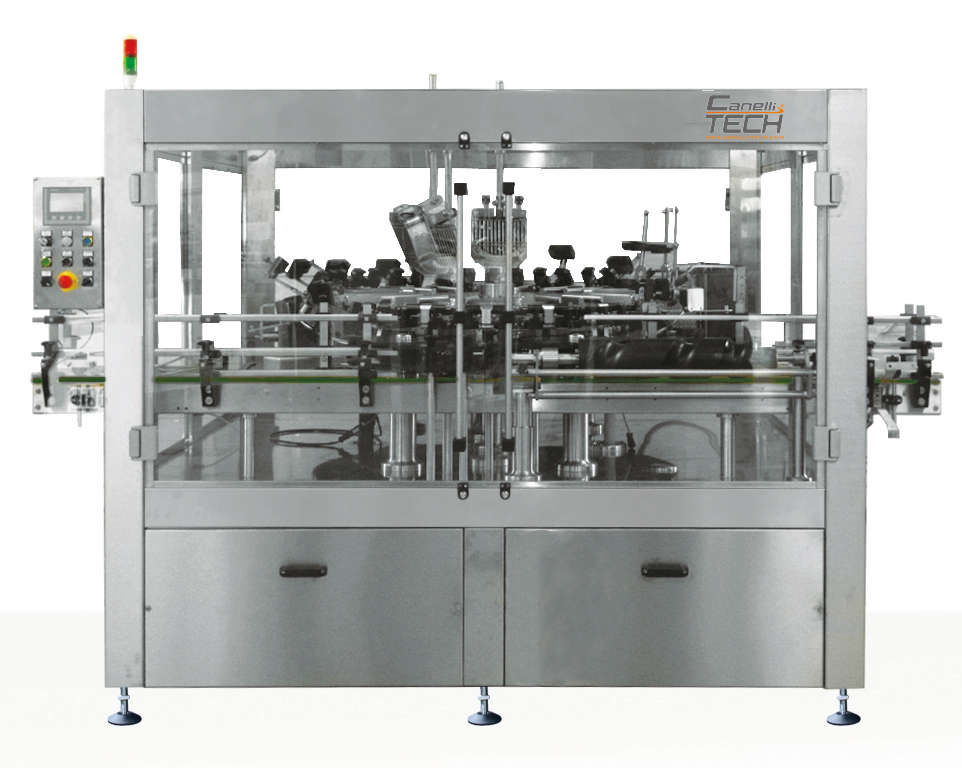 Semiautomatic bottle shellac machine